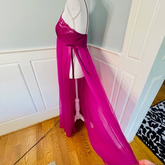 Lily of France Rosa Puleo-Szule 70's Sheer Chiffon Lingerie Slip Dress Medium - Picture 11 of 14